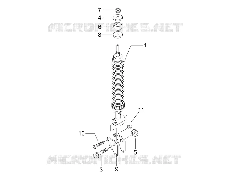 Suspension arrière - Amortisseur/s VESPA VESPA-SCOOTER 150 LX 2013  LX 4T ie