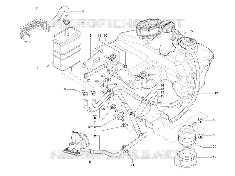 Système anti-évaporation VESPA VESPA-SCOOTER 150 LX 2011  LX 4T ie