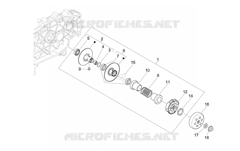 Poulie entrainee VESPA VESPA-SCOOTER 150 LX 2011  LX 4T ie E3