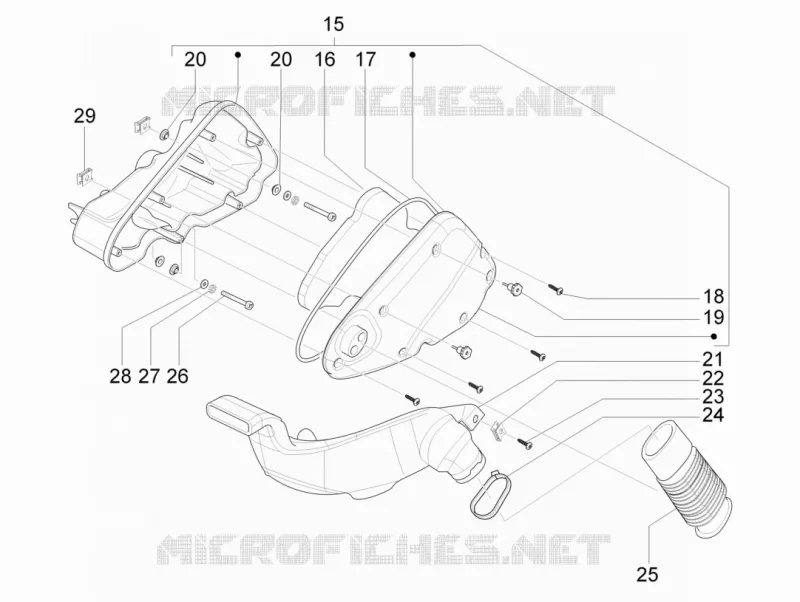 Filtre à air VESPA VESPA-SCOOTER 150 LX 2012  LX 4T ie E3