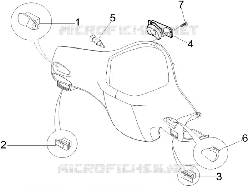 Inverseurs - Commutateurs - Boutons - Interrupteurs VESPA VESPA-SCOOTER 150 LX 2011  LX 4T ie E3
