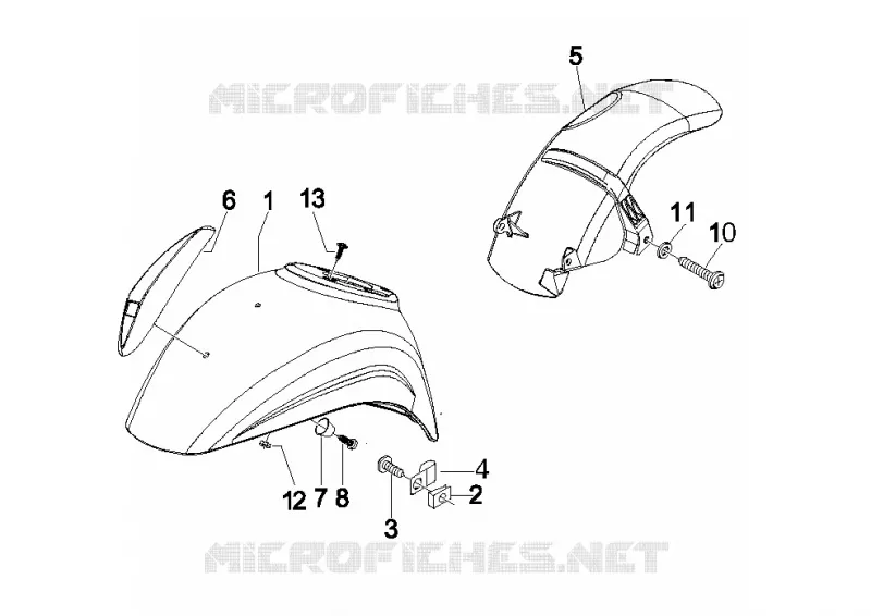 Logement roue - Garde boue VESPA VESPA-SCOOTER 150 LX 2011  LX 4T ie Touring