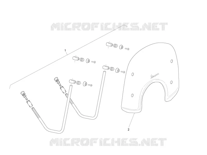 Pare-brise - Glaces VESPA VESPA-SCOOTER 150 LX 2011  LX 4T ie Touring