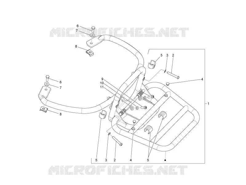 Porte-bagages arrière VESPA VESPA-SCOOTER 150 LX 2011  LX 4T ie Touring