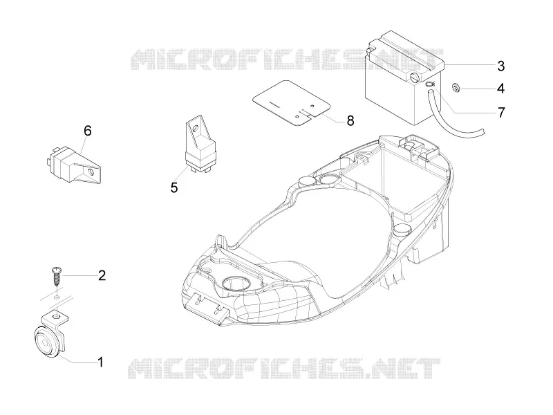 Relais - Batterie - Avertisseur sonore VESPA VESPA-SCOOTER 150 LX 2012  LX 4T ie Touring