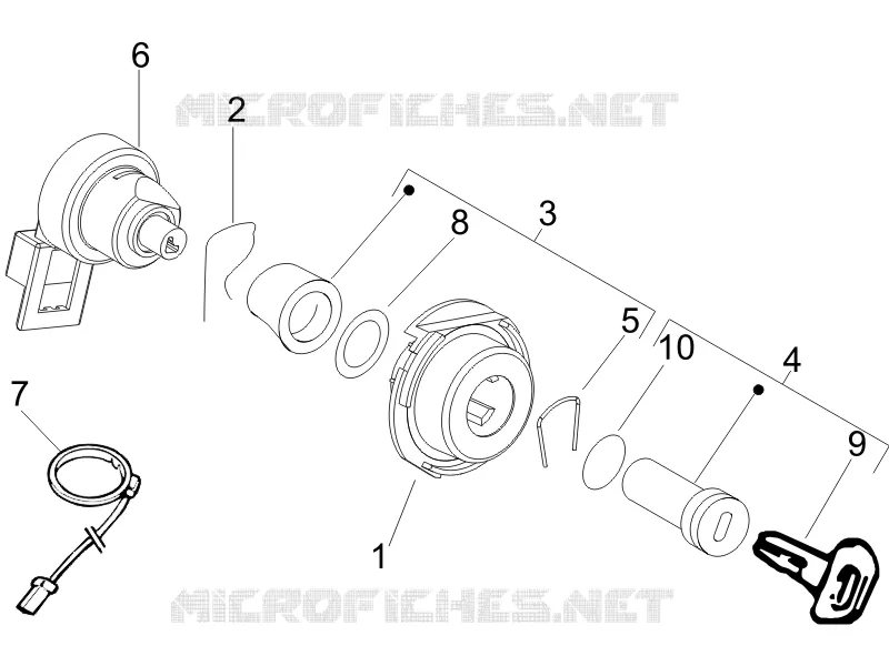 Serrures VESPA VESPA-SCOOTER 150 LX 2012  LX 4T ie Touring