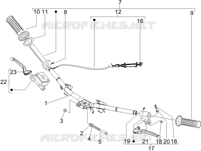 Guidon - Maître cylindre VESPA VESPA-SCOOTER 50 LX 2008  LX 2T