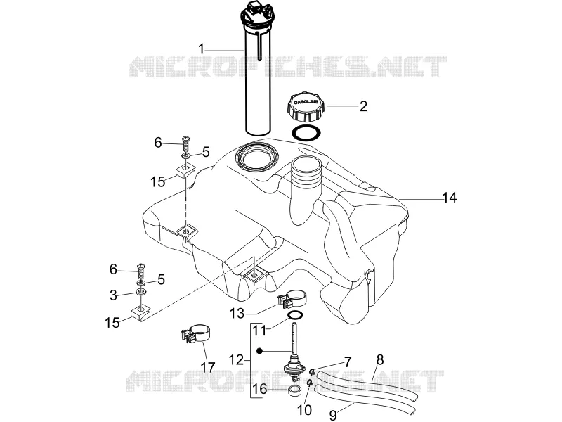 Réservoir carburant VESPA VESPA-SCOOTER 50 LX 2007  LX 2T
