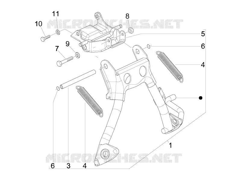 Béquille/s VESPA VESPA-SCOOTER 50 LX 2009  LX 2T