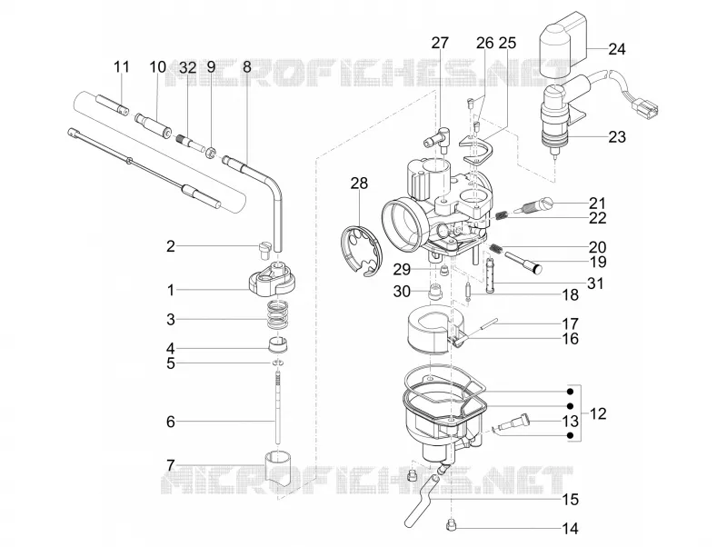 Composants de carburateur VESPA VESPA-SCOOTER 50 LX 2013  LX 2T
