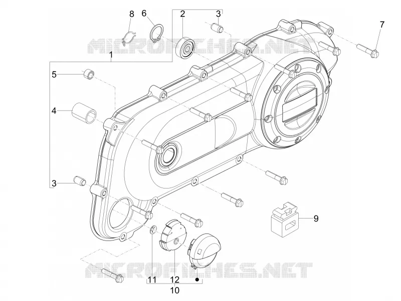 Couvercle carter - Refoidissement carter VESPA VESPA-SCOOTER 50 LX 2011  LX 2T