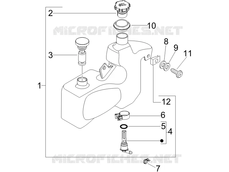 Réservoir huile VESPA VESPA-SCOOTER 50 LX 2013  LX 2T