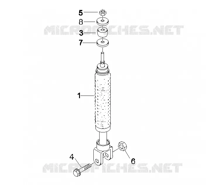 Suspension arrière - Amortisseur/s VESPA VESPA-SCOOTER 50 LX 2011  LX 2T