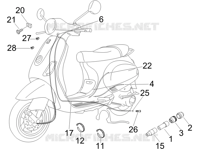 Transmissions VESPA VESPA-SCOOTER 50 LX 2005  LX 2T 25 Km/h