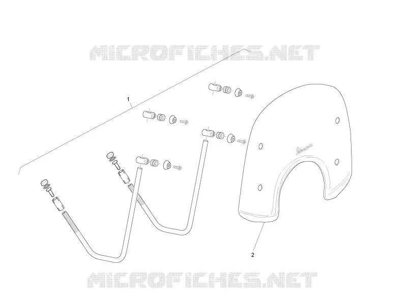 Pare-brise - Glaces VESPA VESPA-SCOOTER 50 LX 2011  LX 2T E2 Touring (30Km/h)