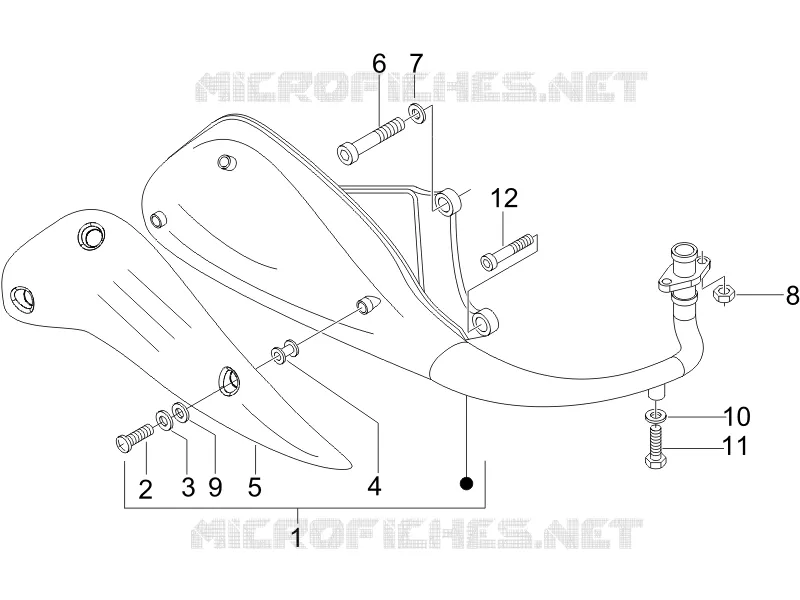 Silencieux VESPA VESPA-SCOOTER 50 LX 2005  LX 4T