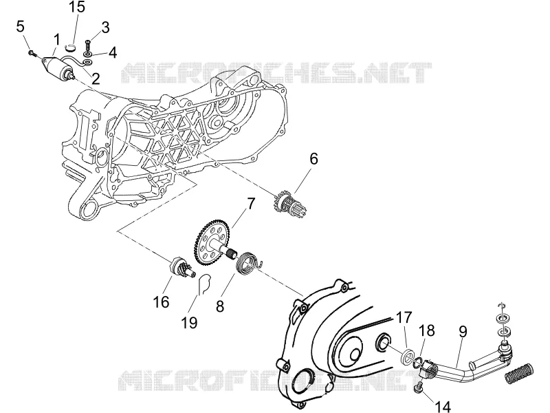 Démarrage - Démarrage électrique VESPA VESPA-SCOOTER 50 LX 2009  LX 4T