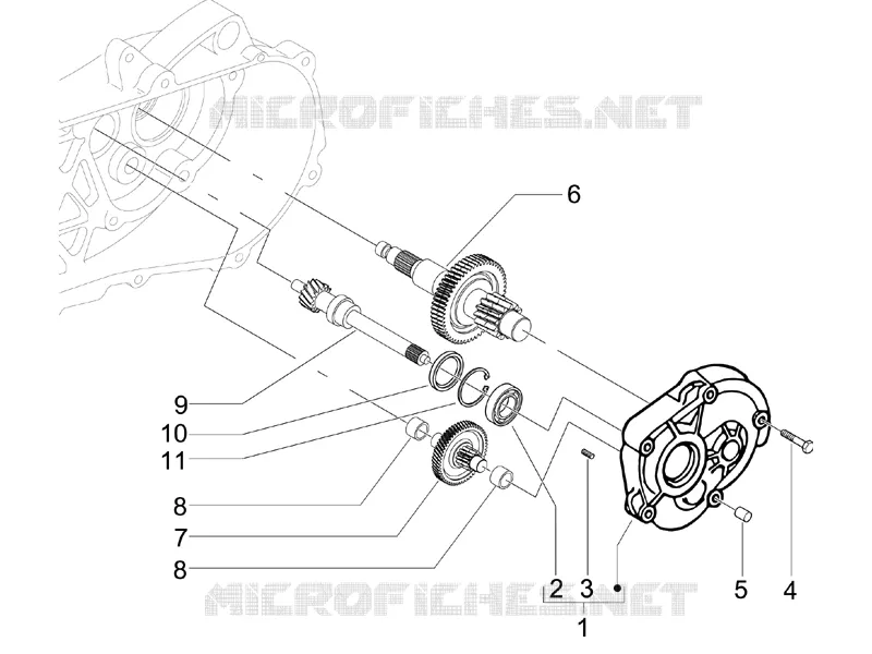 Ensemble réducteur VESPA VESPA-SCOOTER 50 LX 2007  LX 4T