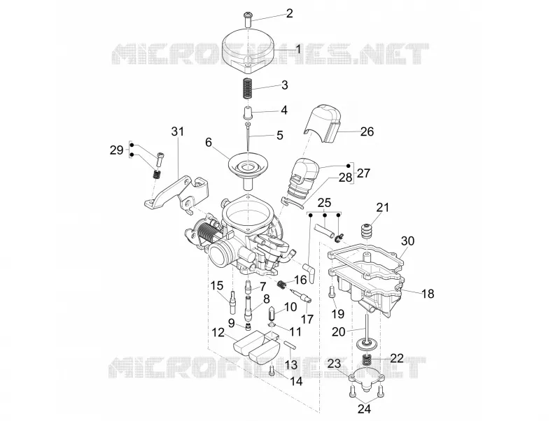 Composants de carburateur VESPA VESPA-SCOOTER 50 LX 2008  LX 4T