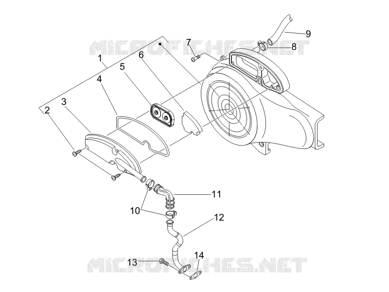 BOITE AIR SECONDAIRE VESPA VESPA-SCOOTER 50 LX 2009  LX 4T