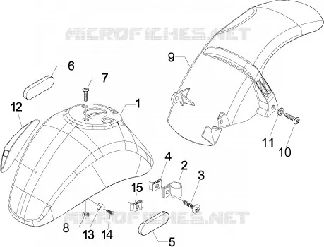 Logement roue - Garde boue VESPA VESPA-SCOOTER 50 LX 2009  LX 4T