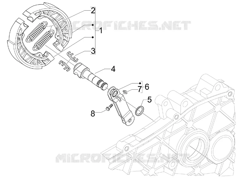 Frein posterieur - Mâchoire VESPA VESPA-SCOOTER 50 LX 2012  LX 4T-2V 25Km/h