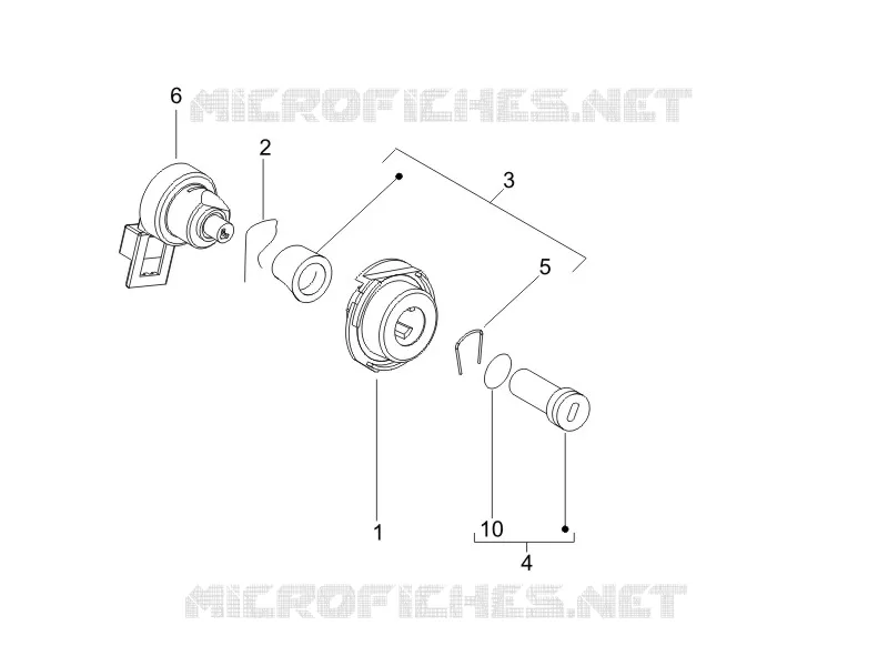 Serrures VESPA VESPA-SCOOTER 50 LX 2012  LX 4T-2V 25Km/h