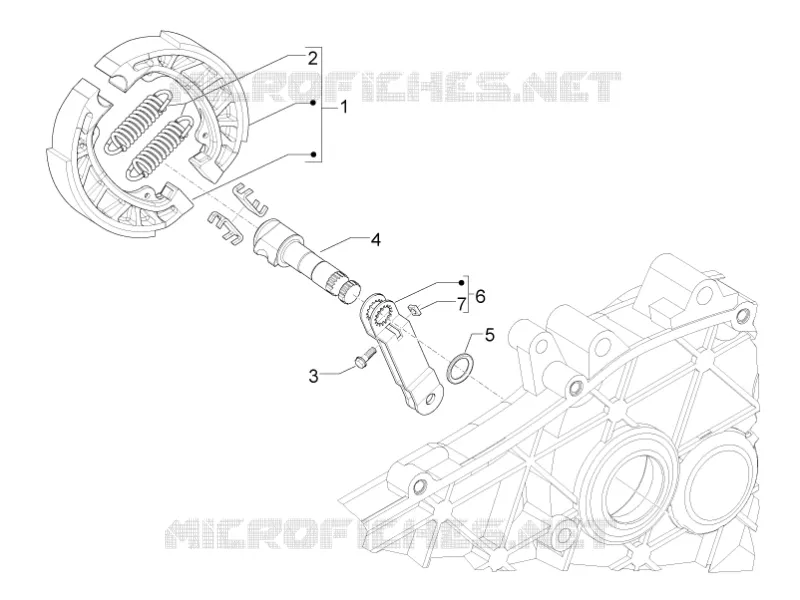 Frein posterieur - Mâchoire VESPA VESPA-SCOOTER 50 LX 2012  LX 4T 2V 25 Km/h Touring