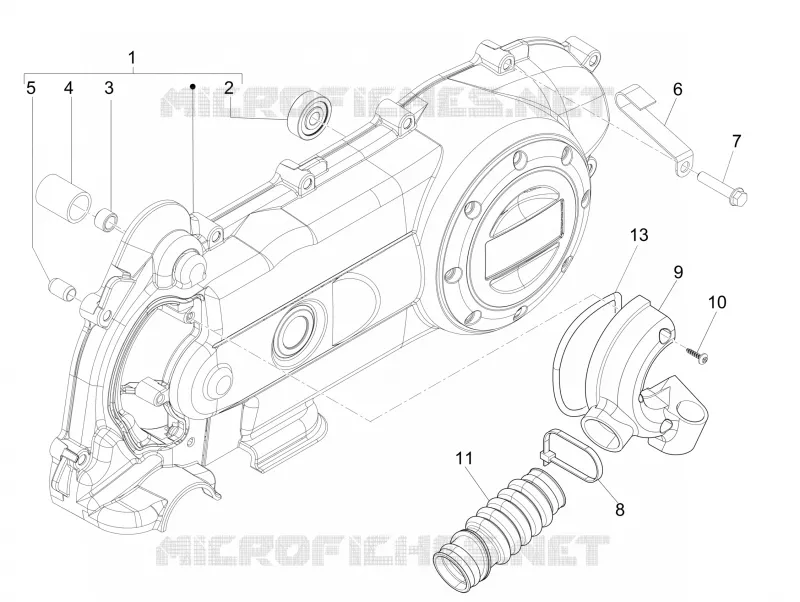 Couvercle carter - Refoidissement carter VESPA VESPA-SCOOTER 50 LX 2010  LX 4T-4V