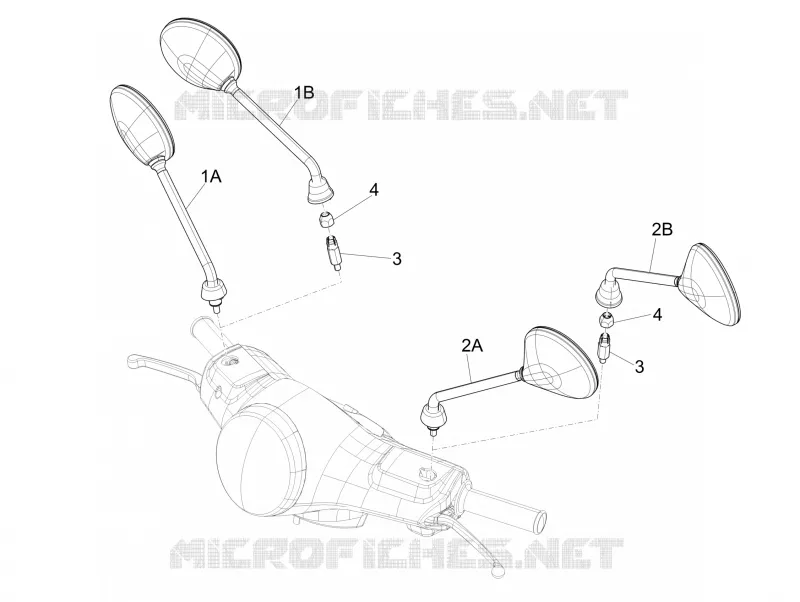 Rétroviseur/s VESPA VESPA-SCOOTER 50 LX 2012  LX 4T-4V