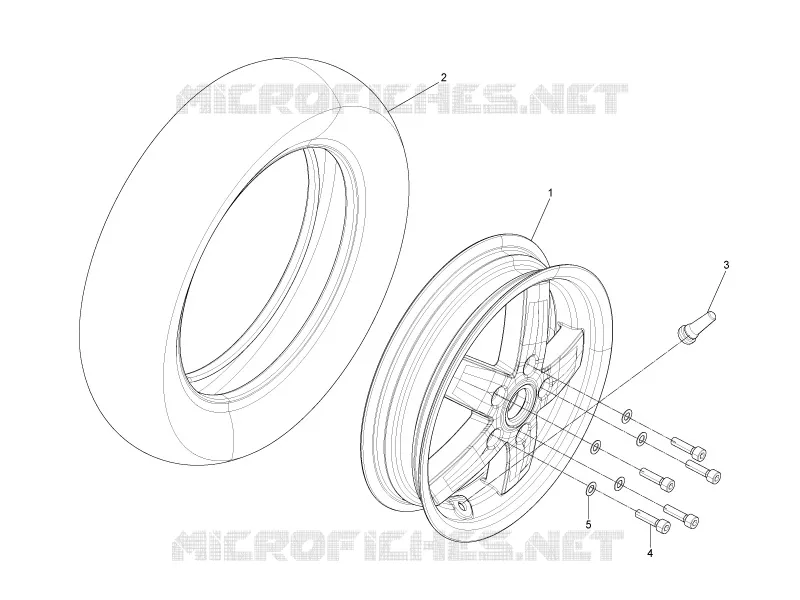 Roue avant VESPA VESPA-SCOOTER 50 LX 2010  LX 4T-4V