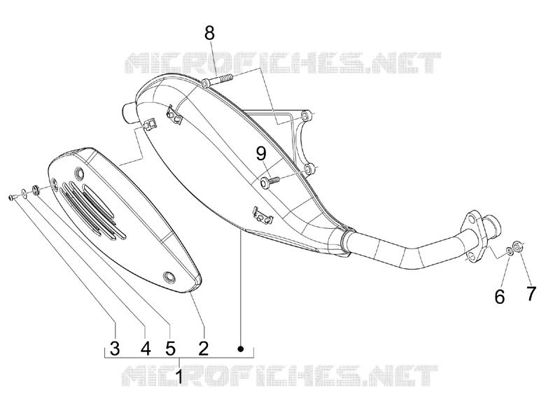 Silencieux VESPA VESPA-SCOOTER 50 LX 2010  LX 4T-4V