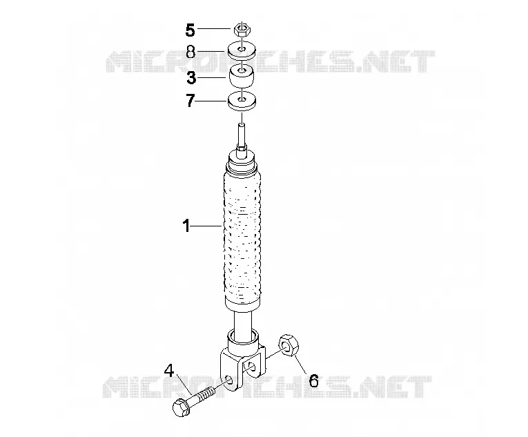 Suspension arrière - Amortisseur/s VESPA VESPA-SCOOTER 50 LX 2011  LX 4T-4V