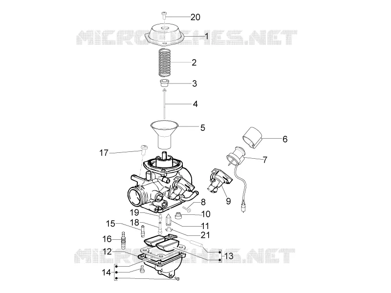 Composants de carburateur VESPA VESPA-SCOOTER 50 LX 2011  LX 4T-4V