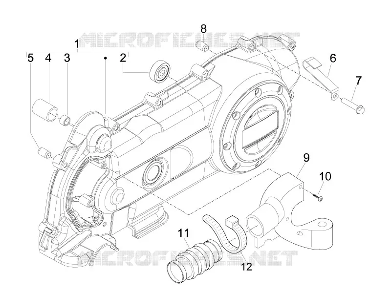 Couvercle carter - Refoidissement carter VESPA VESPA-SCOOTER 50 LX 2010  LX 4T-4V
