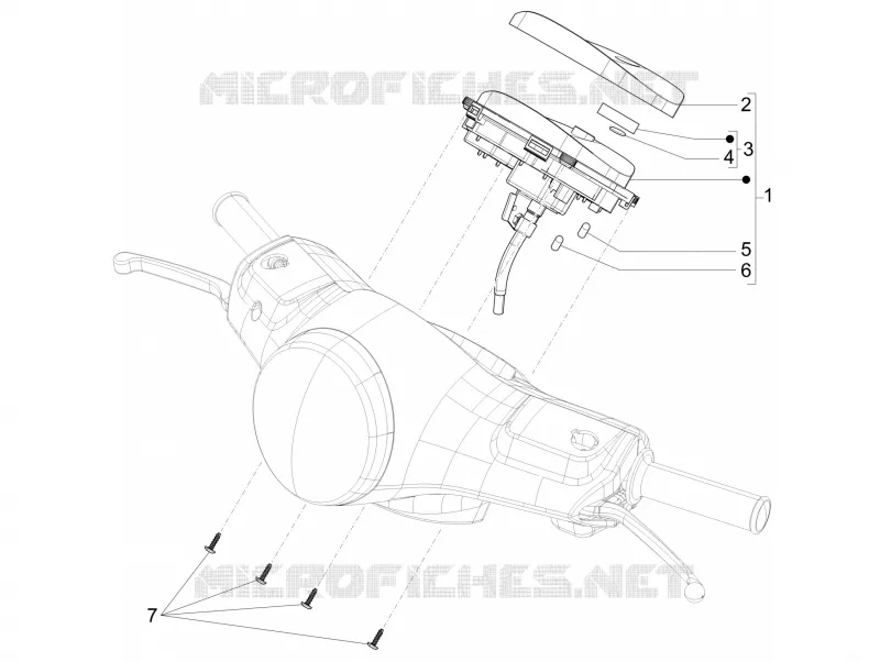 Groupe instruments - Cruscotto VESPA VESPA-SCOOTER 50 LX 2011  LX 4T-4V