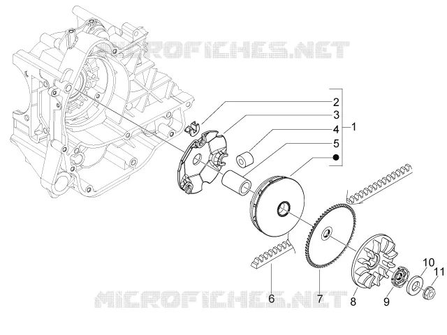 Poulie motrice VESPA VESPA-SCOOTER 50 LX 2010  LX 4T-4V