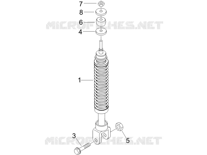 Suspension arrière - Amortisseur/s VESPA VESPA-SCOOTER 50 LX 2012  LX 4T-4V
