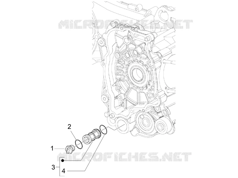 Couvercle volant magnetique - Filtre à huile VESPA VESPA-SCOOTER 50 LX 2011  LX 4T-4V