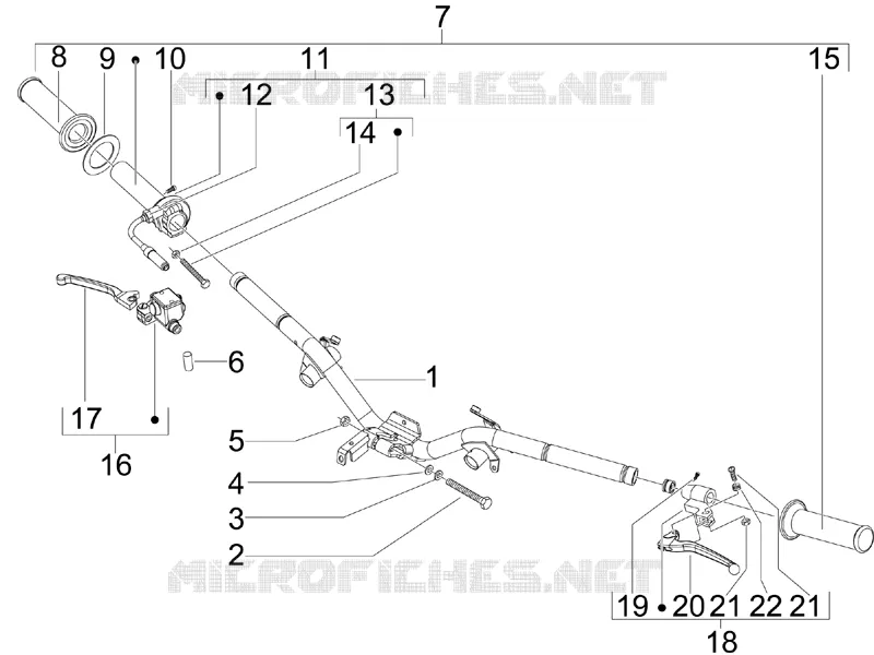 Guidon - Maître cylindre VESPA VESPA-SCOOTER 50 LX 2010  LX 4T-4V Touring