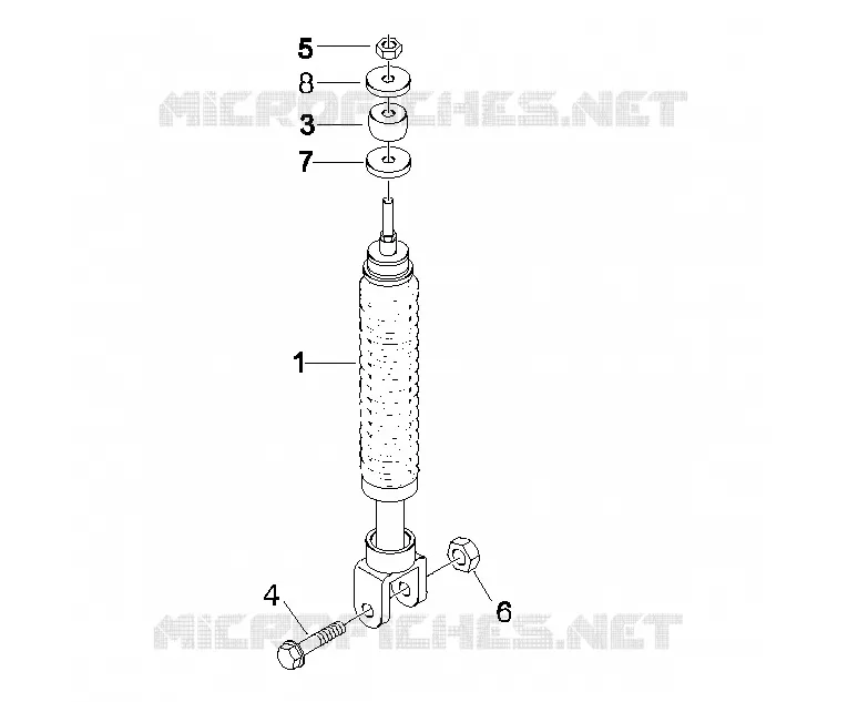 Suspension arrière - Amortisseur/s VESPA VESPA-SCOOTER 50 LX 2010  LX 4T-4V Touring