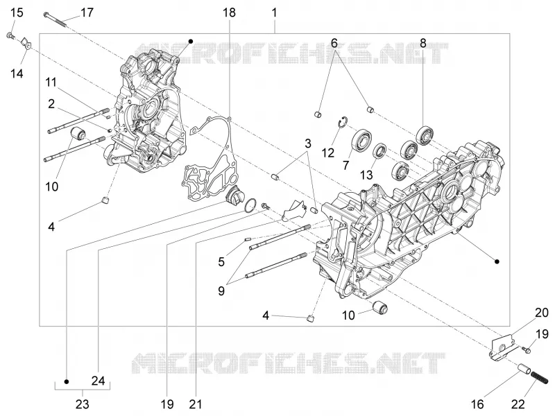 Carter moteur VESPA VESPA-SCOOTER 125 LXV 2013  LXV 4T 3V E3