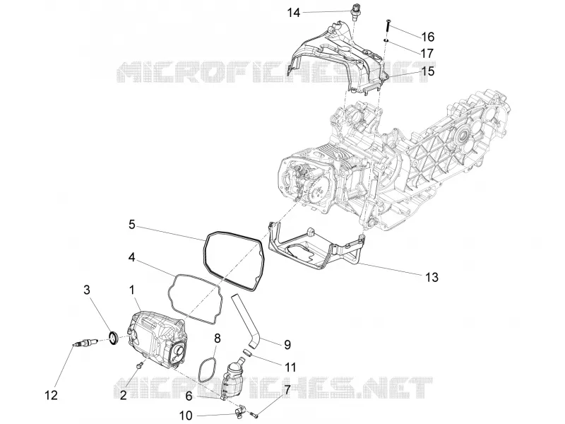Couvre-culasse VESPA VESPA-SCOOTER 125 LXV 2014  LXV 4T 3V E3