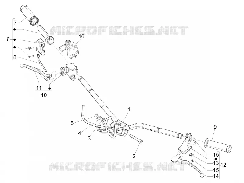 Guidon - Maître cylindre VESPA VESPA-SCOOTER 125 LXV 2015  LXV 4T 3V E3