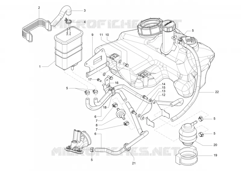 Système anti-évaporation VESPA VESPA-SCOOTER 125 LXV 2015  LXV 4T 3V E3