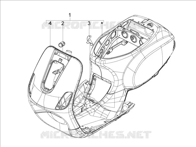 Châssis/coque VESPA VESPA-SCOOTER 125 LXV 2007  LXV 4T E3
