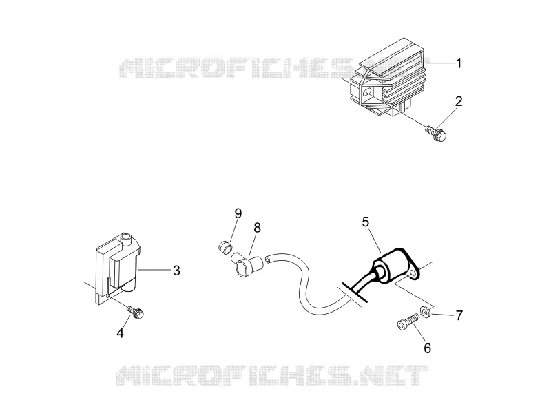 Régulateurs de tension - Centrales electroniques - Bobine H.T. VESPA VESPA-SCOOTER 125 LXV 2007  LXV 4T E3