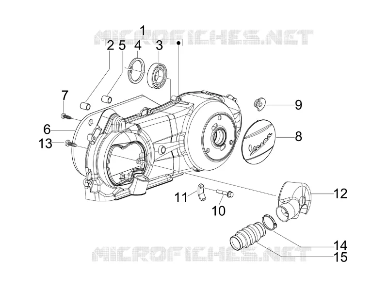 Couvercle carter - Refoidissement carter VESPA VESPA-SCOOTER 125 LXV 2010  LXV 4T ie E3