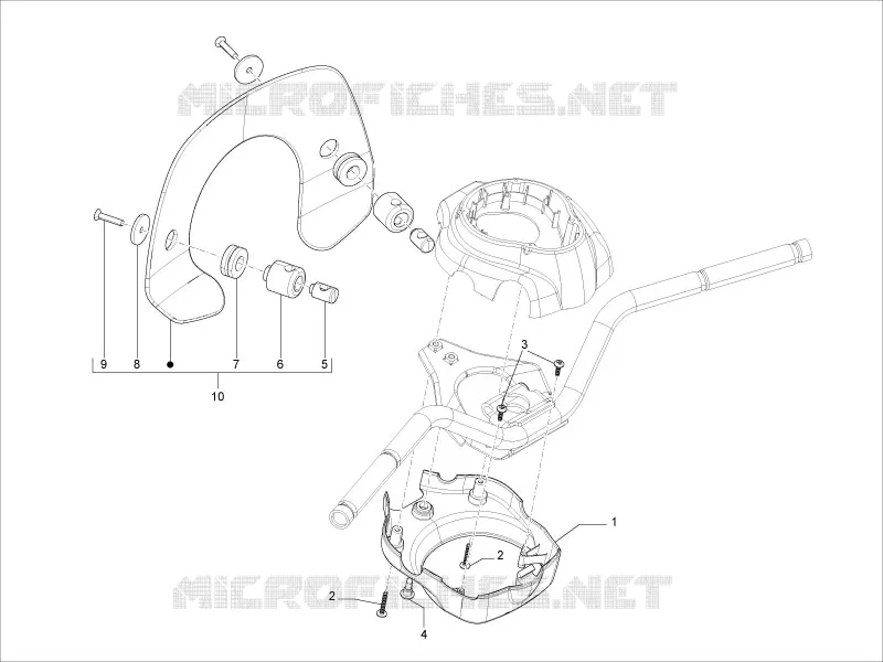 Couvertures guidon VESPA VESPA-SCOOTER 125 LXV 2013  LXV 4T ie E3