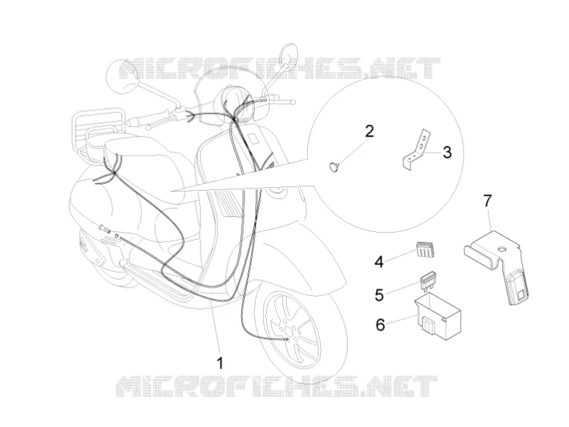 Faisceau de câbles principal VESPA VESPA-SCOOTER 125 LXV 2011  LXV 4T ie E3